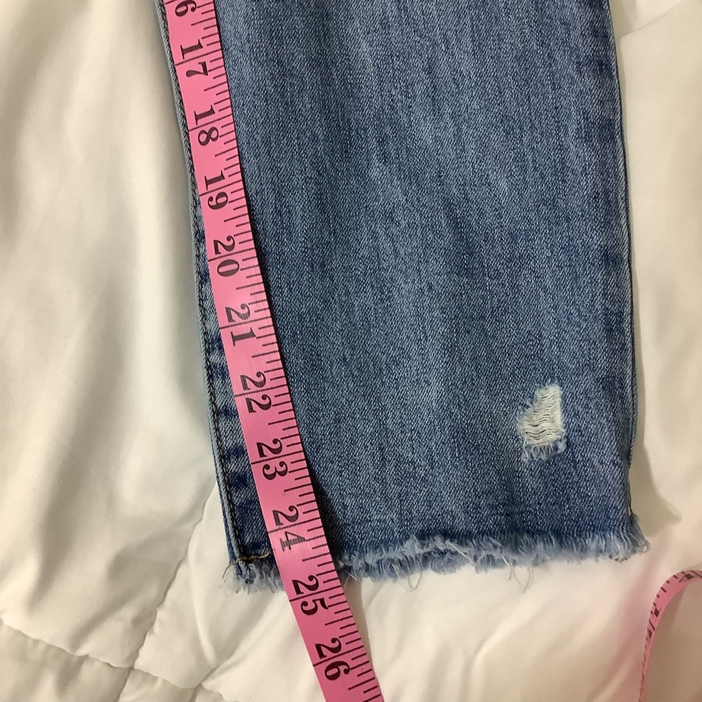Rewash Womens Size 7 Distressed Raw Hem Stretch Mid Rise Jeans 28”x25” - Picture 6 of 9